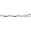 collier poli/mat 4,2 mm 43 cm zilver gerhodineerd - Afbeelding 2