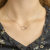 collier rondjes 1,2 mm 41 + 4 cm zilver gerhodineerd - Afbeelding 2