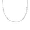 collier rondjes 42 + 3 cm zilver gerhodineerd