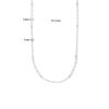 collier rondjes 42 + 3 cm zilver gerhodineerd - Afbeelding 4