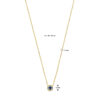collier saffier en diamant 0.04ct h si 41 - 43 - 45 cm 14K geelgoud - Afbeelding 4