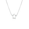 collier ster 1,3 mm 41 + 5 cm zilver gerhodineerd