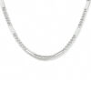 collier valkenoog met tussenstuk 2,4 mm 40 + 4 cm zilver gerhodineerd