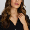collier zirkonia 2,5 mm 42 + 3 cm zilver gerhodineerd - Afbeelding 2