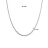 collier zirkonia 2,5 mm 42 + 3 cm zilver gerhodineerd - Afbeelding 4