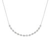 collier zirkonia 40 + 5 cm zilver gerhodineerd