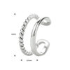 earcuff zilver gerhodineerd - Afbeelding 3