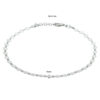 enkelbandje 4,0 mm 24 + 2 cm zilver gerhodineerd - Afbeelding 3