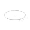 enkelbandje balkjes 1,6 mm 24 + 2 mm zilver gerhodineerd - Afbeelding 3