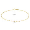 enkelbandje plaatjes 1,5 mm 24 - 26 cm 14K geelgoud - Afbeelding 4