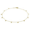enkelbandje rondjes 1,0 mm 24 - 26 cm 14K geelgoud