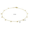 enkelbandje rondjes 1,0 mm 24 - 26 cm 14K geelgoud - Afbeelding 3