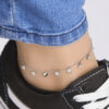 enkelbandje rondjes 1,2 mm 24 + 2 cm zilver gerhodineerd - Afbeelding 2
