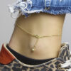 enkelbandje singapore 1,4 mm 24 - 26 cm 14K geelgoud - Afbeelding 2