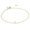 enkelbandje singapore 1,4 mm 24 - 26 cm 14K geelgoud - Afbeelding 4