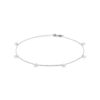 enkelbandje zirkonia 24 + 2 cm zilver gerhodineerd