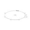 enkelbandje zirkonia 24 + 2 cm zilver gerhodineerd - Afbeelding 3