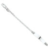 graveerarmband anker plaat 5,0 mm 13-15 cm zilver wit - Afbeelding 2