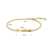 graveerarmband gourmette plaat 5,0 mm 16 - 17,5 - 19 cm 14K geelgoud - Afbeelding 3