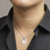graveerhanger poli/mat zilver wit - Afbeelding 2