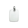 graveerhanger poli/mat zilver wit