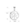 hanger cirkel hart, peace en infinity zilver gerhodineerd - Afbeelding 4