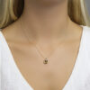 hanger citrien en diamant 0.10ct h si 14K geelgoud - Afbeelding 2