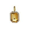 hanger citrien en diamant 0.10ct h si 14K geelgoud