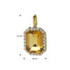 hanger citrien en diamant 0.10ct h si 14K geelgoud - Afbeelding 3