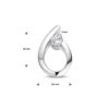 hanger druppel zirkonia zilver gerhodineerd - Afbeelding 4