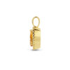 hanger hart citrien en diamant 0.10ct h si halo 14K geel - Afbeelding 3