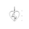 hanger hart paard 20 mm zilver gerhodineerd - Afbeelding 4