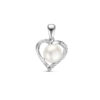 hanger hart parel en zirkonia zilver gerhodineerd