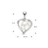 hanger hart parel en zirkonia zilver gerhodineerd - Afbeelding 4