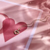 hanger hart regenboog zirkonia 14K geelgoud - Afbeelding 5