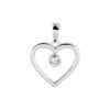 hanger hart zirkonia zilver gerhodineerd