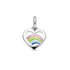 hanger hartje emaille zilver gerhodineerd