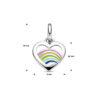 hanger hartje emaille zilver gerhodineerd - Afbeelding 4