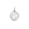 hanger hartje engel poli/mat gediamanteerd 18 mm zilver gerhodineerd
