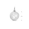 hanger hartje engel poli/mat gediamanteerd 18 mm zilver gerhodineerd - Afbeelding 4