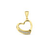 hanger hartje zirkonia 14K geelgoud
