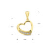 hanger hartje zirkonia 14K geelgoud - Afbeelding 4