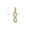 hanger infinity zirkonia 14K geelgoud - Afbeelding 4