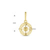 hanger kompas 14K geelgoud - Afbeelding 4