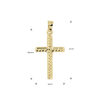 hanger kruis gediamanteerd 14K geelgoud - Afbeelding 3
