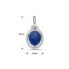 hanger lapis zilver gerhodineerd - Afbeelding 4