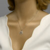 hanger levensboom zirkonia zilver gerhodineerd - Afbeelding 2