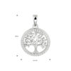 hanger levensboom zirkonia zilver gerhodineerd - Afbeelding 3