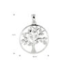 hanger levensboom zirkonia zilver gerhodineerd - Afbeelding 3