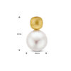 hanger parel gescratcht 14K geelgoud - Afbeelding 4